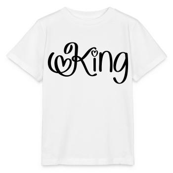 King with heart - Stanley/Stella MINI CREATOR Kids’ T-Shirt - white - Front - Maike (125cm)