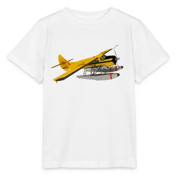 Hydravion monomoteur des années 50 - T-shirt bio MINI CREATOR Stanley/Stella Enfant - blanc - Devant - Maike (125cm)