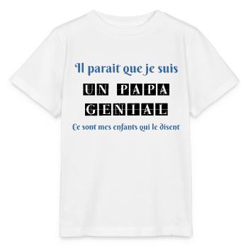Un papa genial - T-shirt bio MINI CREATOR Stanley/Stella Enfant - blanc - Devant - Maike (125cm)