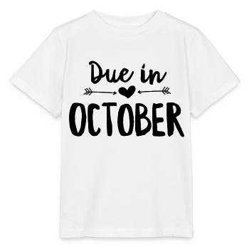 Fällig im Oktober - Stanley/Stella Kinder T-Shirt MINI CREATOR  - Weiß - Vorne - Maike (125cm)