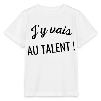 J'y vais au talent - T-shirt bio MINI CREATOR Stanley/Stella Enfant - blanc - Devant - Maike (125cm)
