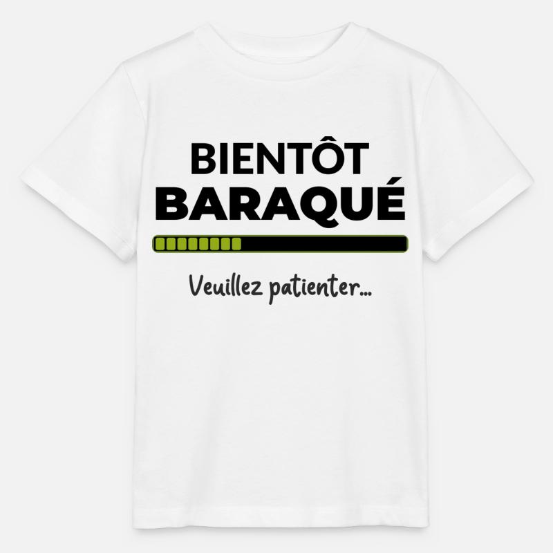 Musculation, bientôt baraqué, veuillez patienter - T-shirt bio MINI CREATOR Stanley/Stella Enfant - blanc