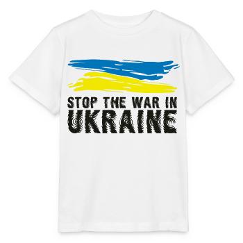 stop the war in Ukraine - Stanley/Stella MINI CREATOR Kids’ T-Shirt - white - Front - Maike (125cm)