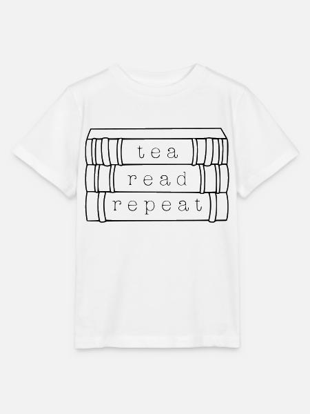 Tea. Read. Repeat. - Stanley/Stella Kinder T-Shirt MINI CREATOR - Weiß