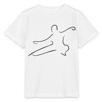 Qi Gong Line Art - Minimalist - Stanley/Stella MINI CREATOR Kids’ T-Shirt - white - Front - Maike (125cm)