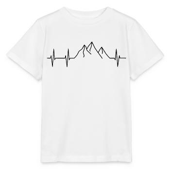 Montagnes Heartbeat - T-shirt bio MINI CREATOR Stanley/Stella Enfant - blanc - Devant - Maike (125cm)