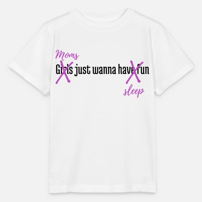 Les mamans veulent juste dormir - T-shirt bio MINI CREATOR Stanley/Stella Enfant - blanc