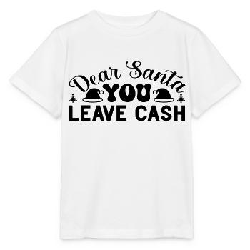 Cher Père Noël, vous laissez Cash - T-shirt bio MINI CREATOR Stanley/Stella Enfant - blanc - Devant - Maike (125cm)