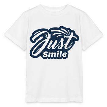 Juste sourire - T-shirt bio MINI CREATOR Stanley/Stella Enfant - blanc - Devant - Maike (125cm)