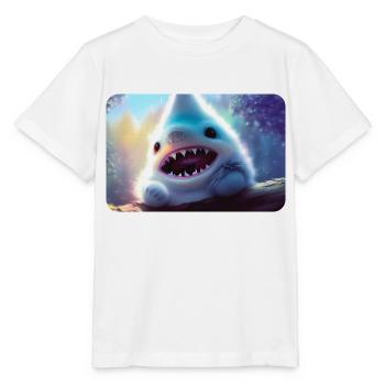 Furry Shark - Stanley/Stella Kinder T-Shirt MINI CREATOR  - Weiß - Vorne - Maike (125cm)