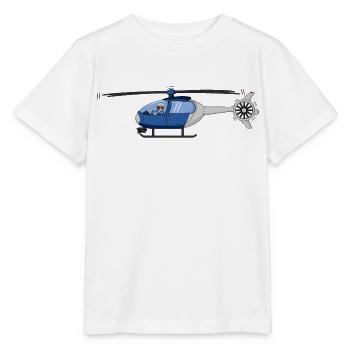 Pilote et hélicoptère bleu et blanc - T-shirt bio MINI CREATOR Stanley/Stella Enfant - blanc - Devant - Maike (125cm)