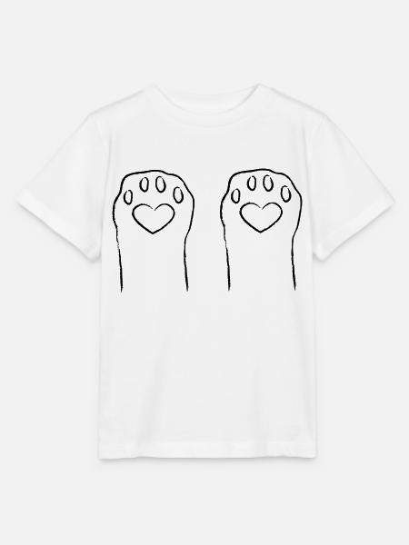 Katzenpfoten - Stanley/Stella Kinder T-Shirt MINI CREATOR - Weiß