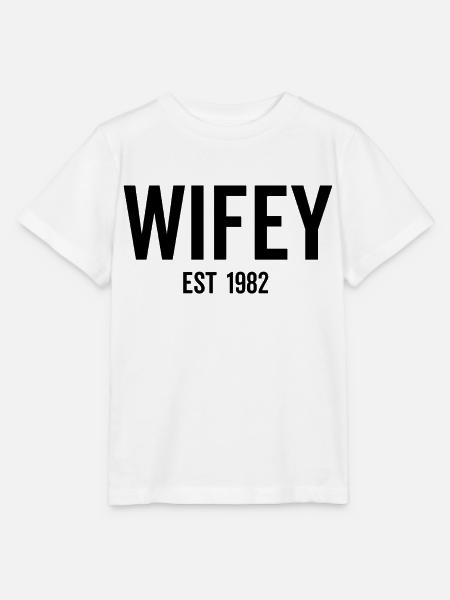 Wifey Est 1982 - Stanley/Stella Kinder T-Shirt MINI CREATOR - Weiß