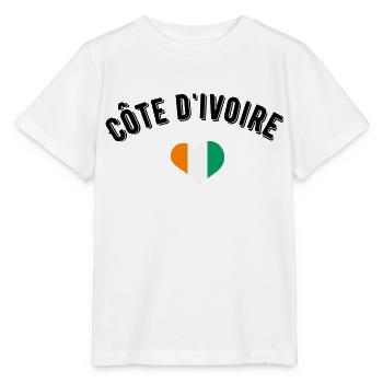 cote d'ivoire - T-shirt bio MINI CREATOR Stanley/Stella Enfant - blanc - Devant - Maike (125cm)