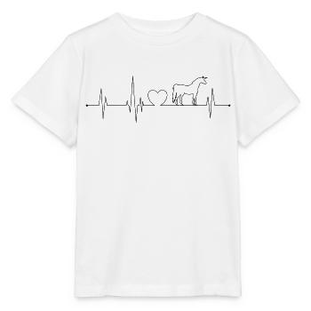 Licorne battement de cœur noir - T-shirt bio MINI CREATOR Stanley/Stella Enfant - blanc - Devant - Maike (125cm)