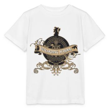 Coat of arms School of Magic - Stanley/Stella MINI CREATOR Kids’ T-Shirt - white - Front - Maike (125cm)