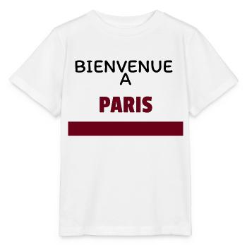 BIENVENUE à PARIS - T-shirt bio MINI CREATOR Stanley/Stella Enfant - blanc - Devant - Maike (125cm)
