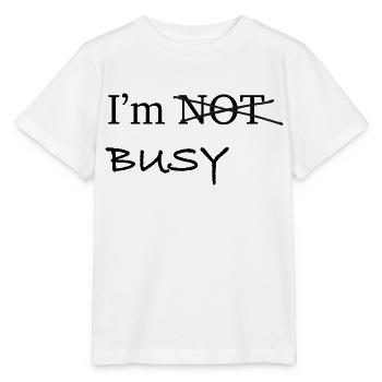Im Busy - Stanley/Stella MINI CREATOR Kids’ T-Shirt - white - Front - Maike (125cm)