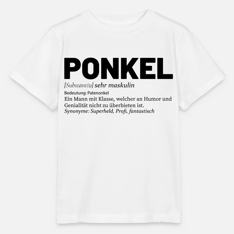 Onkel Spruch Patenonkel kurz Ponkel - Stanley/Stella Kinder T-Shirt MINI CREATOR - Weiß