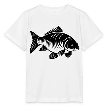 Carpe transparente noire - T-shirt bio MINI CREATOR Stanley/Stella Enfant - blanc - Devant - Maike (125cm)