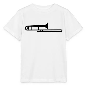 trombone - T-shirt bio MINI CREATOR Stanley/Stella Enfant - blanc - Devant - Maike (125cm)