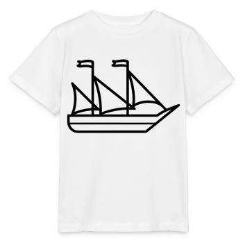 Bateau pirate - T-shirt bio MINI CREATOR Stanley/Stella Enfant - blanc - Devant - Maike (125cm)
