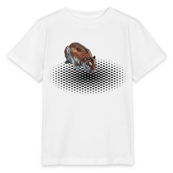 Gepunkteter Tiger - Stanley/Stella Kinder T-Shirt MINI CREATOR  - Weiß - Vorne - Maike (125cm)