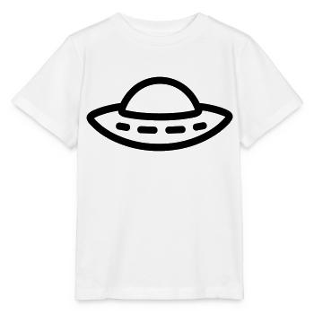 fliegende Untertasse - Stanley/Stella Kinder T-Shirt MINI CREATOR  - Weiß - Vorne - Maike (125cm)