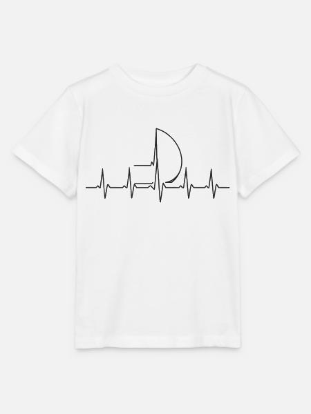 Segelboot Heartbeat Segelboot - Stanley/Stella Kinder T-Shirt MINI CREATOR - Weiß