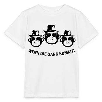 affen gang - Stanley/Stella Kinder T-Shirt MINI CREATOR  - Weiß - Vorne - Maike (125cm)