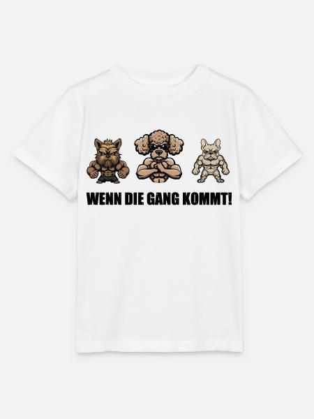 Hundegang Wenn die Gang Kommt! - Stanley/Stella Kinder T-Shirt MINI CREATOR  - Weiß