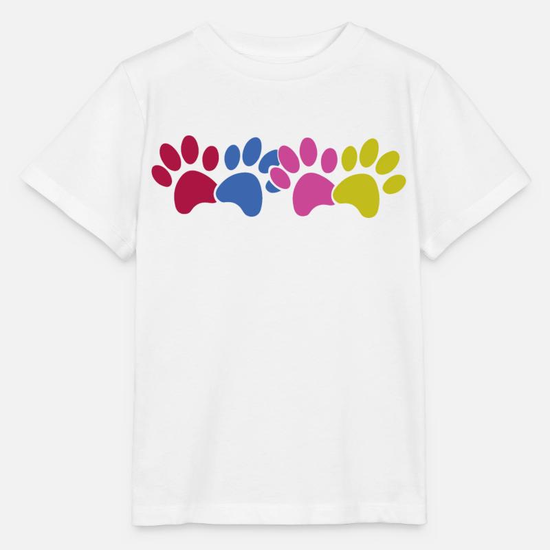Pattes de chien - T-shirt bio MINI CREATOR Stanley/Stella Enfant - blanc