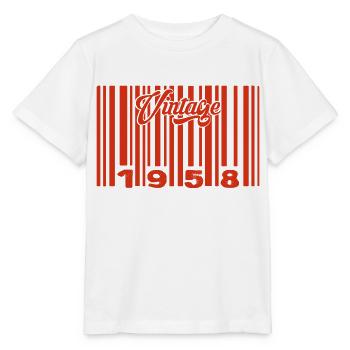 Vintage 1958 Born In 1958 67 Years Bar Code Anniversai - Stanley/Stella MINI CREATOR Kids’ T-Shirt - white - Front - Maike (125cm)