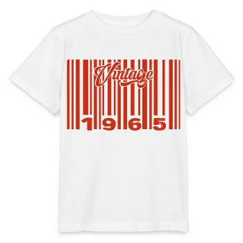 Vintage 1965 Born In 1965 60 Years Bar Code Anniversai - Stanley/Stella MINI CREATOR Kids’ T-Shirt - white - Front - Maike (125cm)