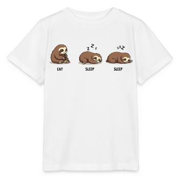 Sloth Eat Sleep Sleep - Stanley/Stella MINI CREATOR Kids’ T-Shirt - white - Front - Maike (125cm)