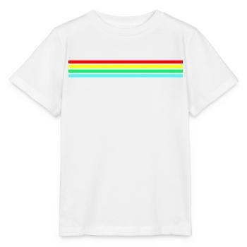 Raider rétro néon compatible - T-shirt bio MINI CREATOR Stanley/Stella Enfant - blanc - Devant - Maike (125cm)