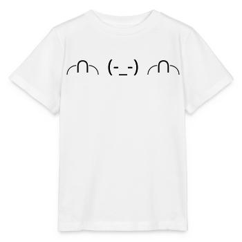 Peu importe l’émote ╭∩╮(-_-)╭∩╮ Emote coquine - T-shirt bio MINI CREATOR Stanley/Stella Enfant - blanc - Devant - Maike (125cm)