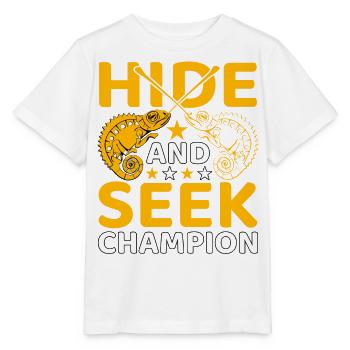 Champion de cache-cache - T-shirt bio MINI CREATOR Stanley/Stella Enfant - blanc - Devant - Maike (125cm)