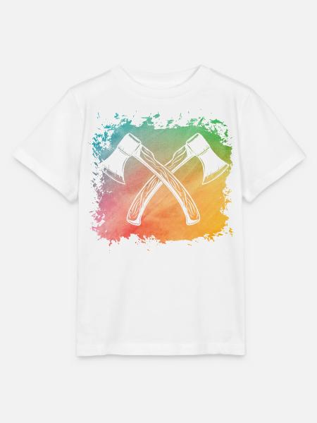 Axtwerfen Retro - Stanley/Stella Kinder T-Shirt MINI CREATOR  - Weiß