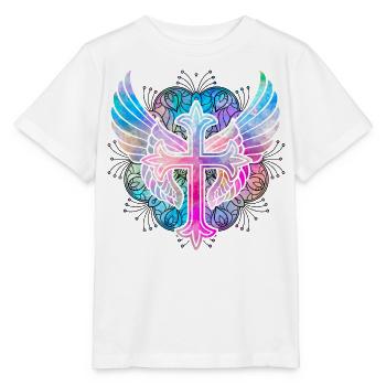 Croix du christianisme - T-shirt bio MINI CREATOR Stanley/Stella Enfant - blanc - Devant - Maike (125cm)