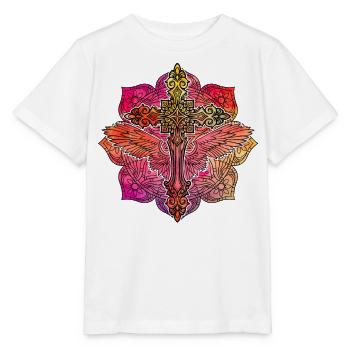 Croix du christianisme - T-shirt bio MINI CREATOR Stanley/Stella Enfant - blanc - Devant - Maike (125cm)