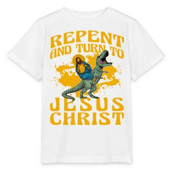 Repent and turn to Jesus Christ - Stanley/Stella Kinder T-Shirt MINI CREATOR  - Weiß - Vorne - Maike (125cm)