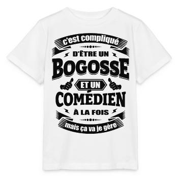 BOGOSSE ET COMEDIEN - T-shirt bio MINI CREATOR Stanley/Stella Enfant - blanc - Devant - Maike (125cm)