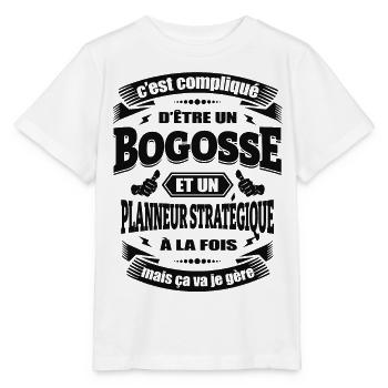 BOGOSSE ET PLANNEUR STRATÉGIQUE - T-shirt bio MINI CREATOR Stanley/Stella Enfant - blanc - Devant - Maike (125cm)