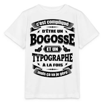 BOGOSSE ET TYPOGRAPHE - T-shirt bio MINI CREATOR Stanley/Stella Enfant - blanc - Devant - Maike (125cm)