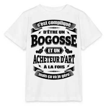 BOGOSSE ET ACHETEUR D’ART - T-shirt bio MINI CREATOR Stanley/Stella Enfant - blanc - Devant - Maike (125cm)