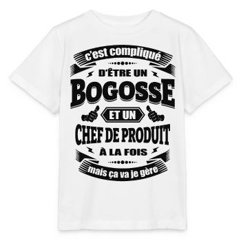 BOGOSSE ET CHEF DE PRODUIT - T-shirt bio MINI CREATOR Stanley/Stella Enfant - blanc - Devant - Maike (125cm)