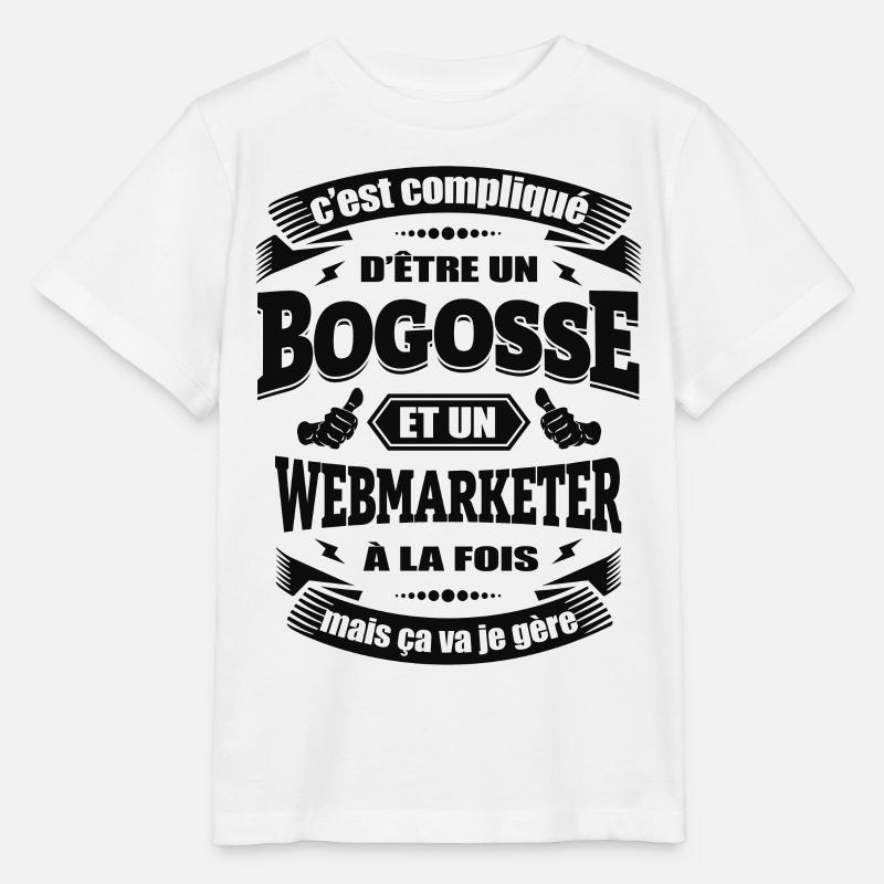 BOGOSSE ET WEBMARKETER - T-shirt bio MINI CREATOR Stanley/Stella Enfant - blanc