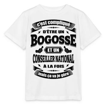 BOGOSSE ET CONSEILLER NATIONAL - T-shirt bio MINI CREATOR Stanley/Stella Enfant - blanc - Devant - Maike (125cm)