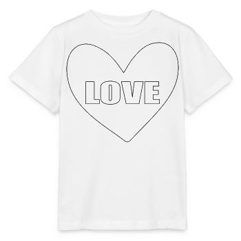 Love Heart - T-shirt bio MINI CREATOR Stanley/Stella Enfant - blanc - Devant - Maike (125cm)